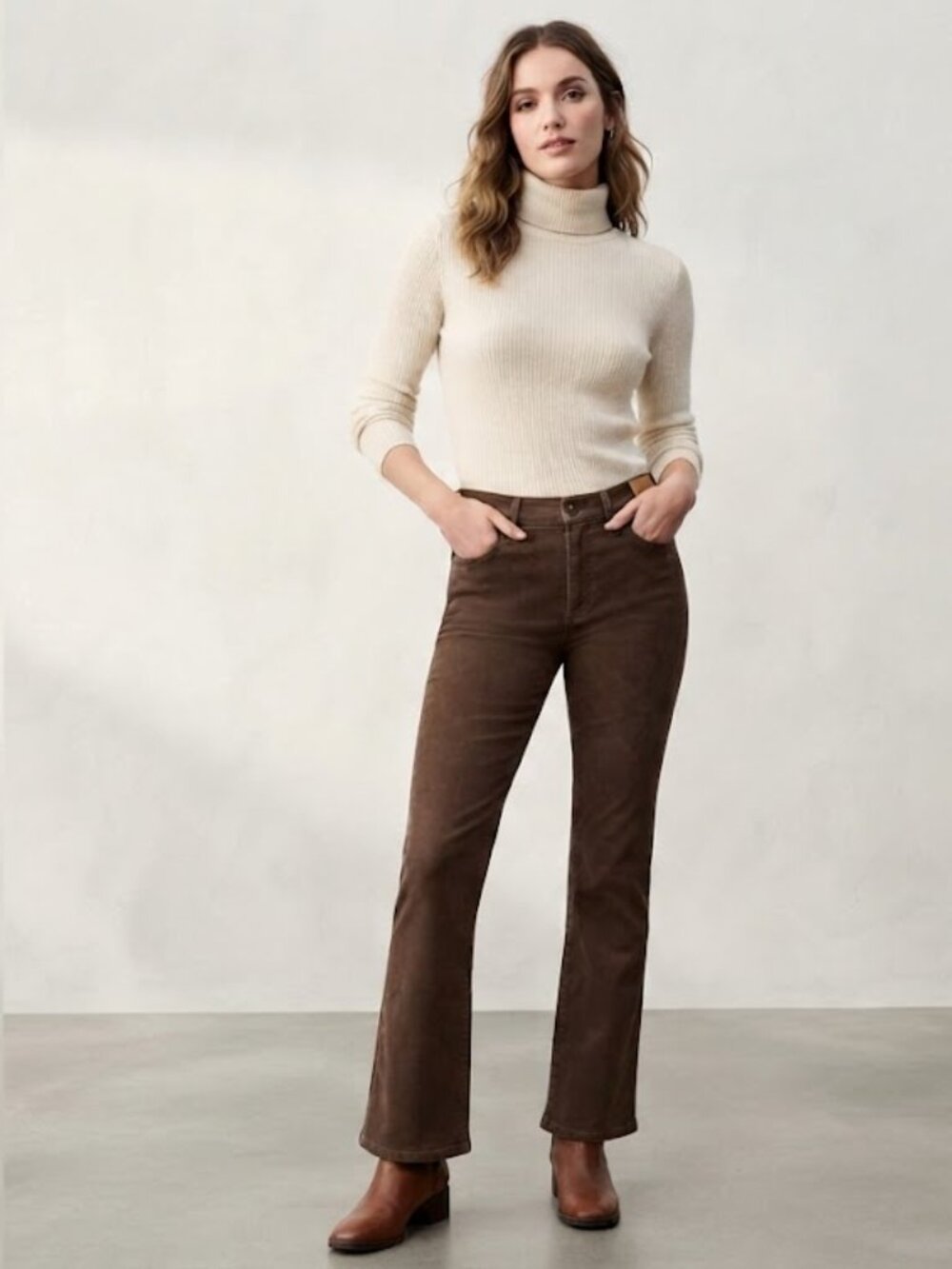 GAP Brown Flare Bootcut Jeans Suede Pants New Size 27